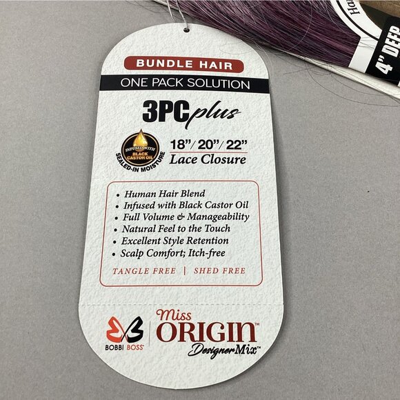 Straight #T1B/Pk/Wh Black Pink 18” 22” All-in-One Synthetic Hair Extensions - Picture 5 of 7